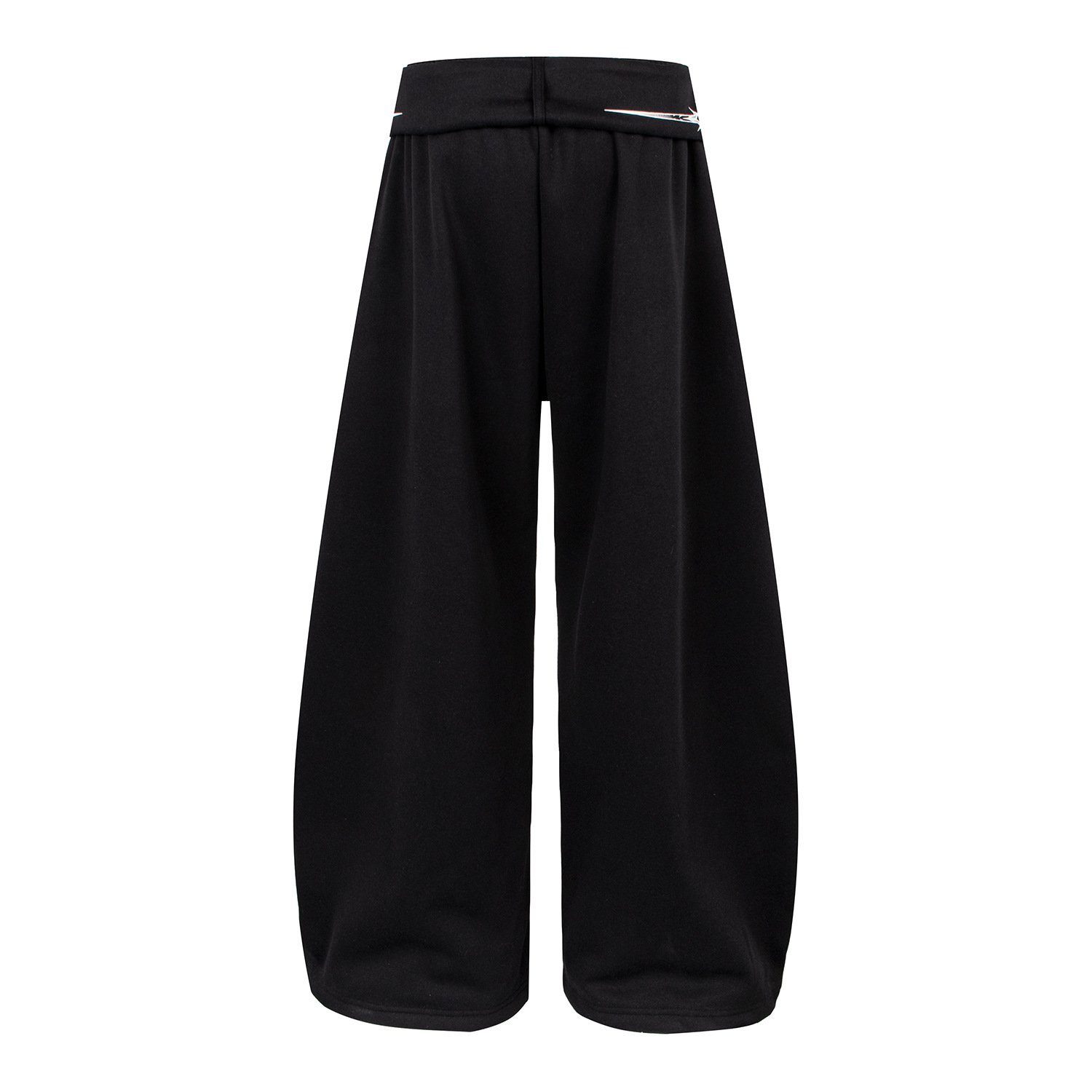 Retro Street Graffiti Belted Loose Fleece Knife Pants Unisex Casual Streetwear - Image 3