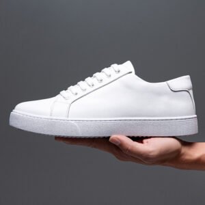 Extra Large Size Faded Retro Skate Shoes Casual White Shoes British Style Men's Shoes